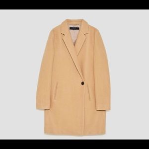 Zara Basic Outerwear Camel Coat